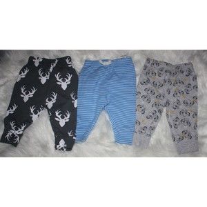 Lot of Three Baby Boy Pants Sz 0-3 Months Raintree Disney Baby GapLion King GUC